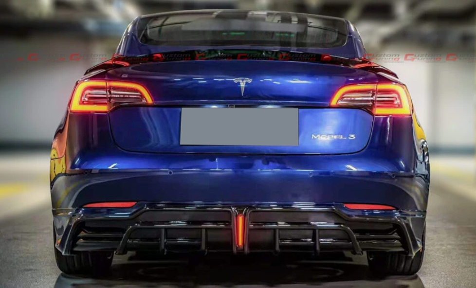 TESLA MODEL 3 YOFER STYLE DOWNFORCE GLOSS BLACK SPOILER