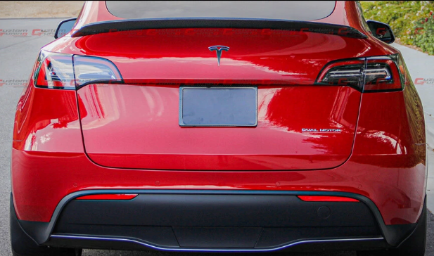 Tesla Model Y V Style Sport Carbon Fiber Spoiler