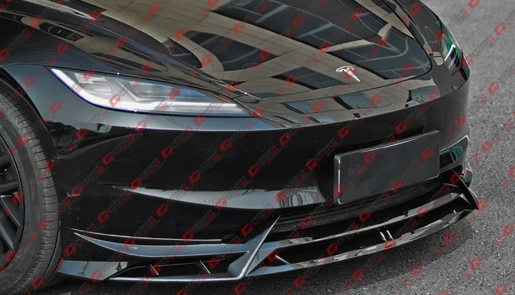 Tesla Model 3 Highland MC Design Gloss Black Front  Lip