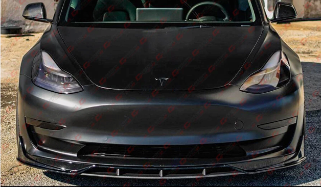 Tesla Model 3 Performance Style 4pc Gloss Black Lip