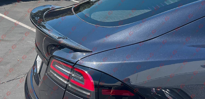 Tesla Model S Plaid V Style Carbon Spoiler