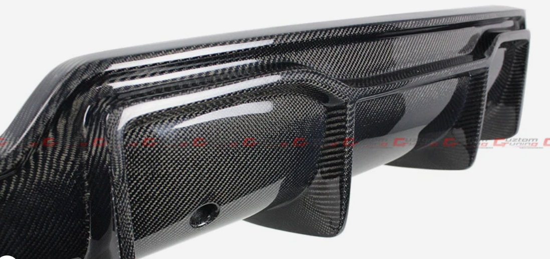 TESLA MODEL 3 V STYLE CARBON FIBER REAR BUMPER DIFFUSER