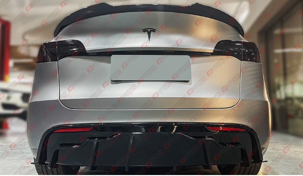 TESLA MODEL Y V STYLE HIGHKICK GLOSS BLACK SPOILER