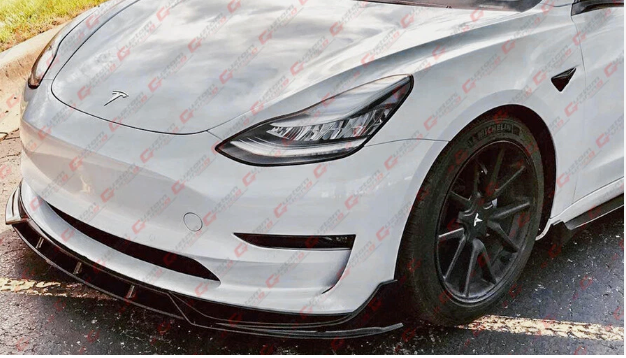 Tesla Model 3 Performance Style 4pc Gloss Black Lip