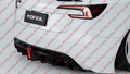 Tesla Model 3 Highland Yofer Pearl White Blk Rear Bumper LED Diffuser