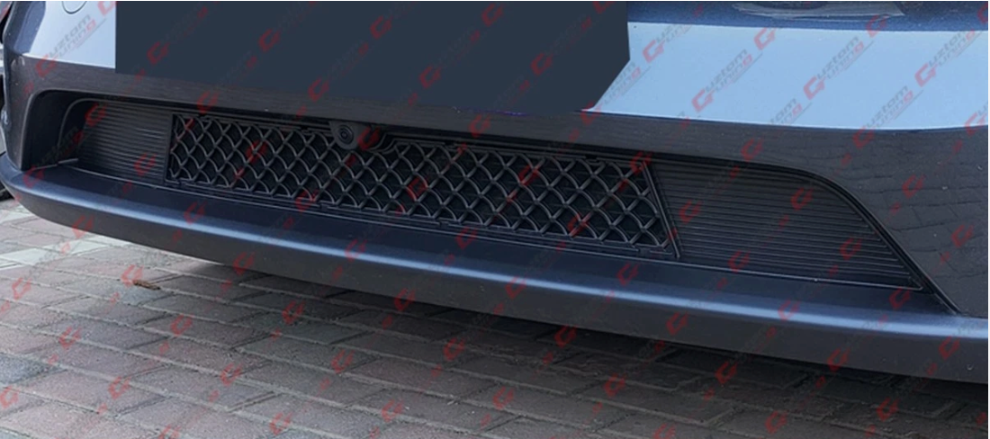 Tesla Model Y Juniper Matte Black Front Lower Mesh Grill Bug Shield