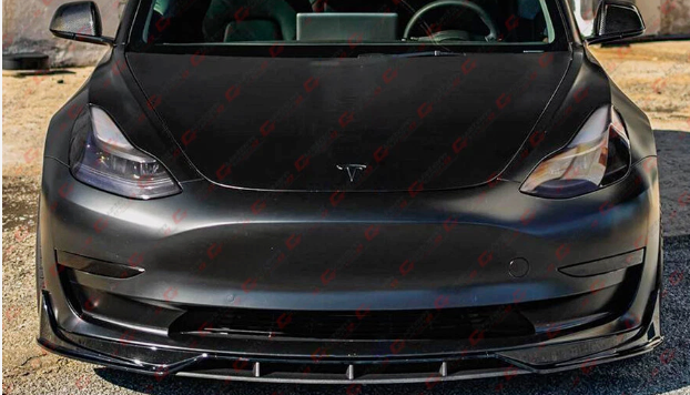 Tesla Model 3 Performance Style 4pc Gloss Black Lip